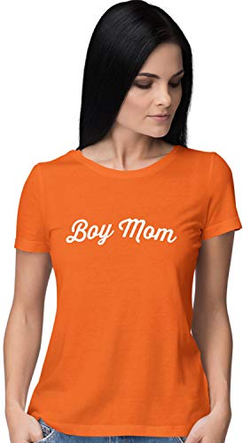 Go All Out X-Large Orange Womens Boy Mom Mother's Day T-Shirt