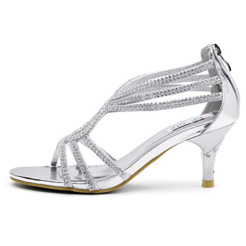 Shesole Womens Strappy Heels Open Toe Dress Sandals Silver Us 6 #TOP4
