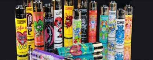 10 clipper lighters assorted designs