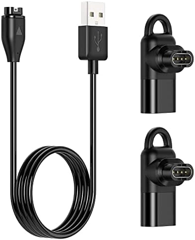 Charger Cable for Garmin Watch with Type-C Adapters - 3.3Ft USB Charging Cord for Garmin Fenix 5 5S 5X 6 6S 6X 7 7S 7X Pro, Vívoactive 3 4 4S, Forerunner 55 945, Approach S62, Instinct, Venu 2 2S, etc