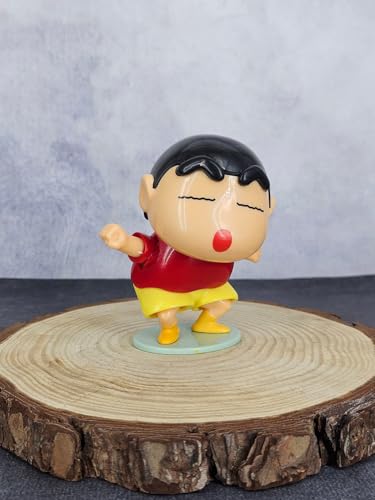 Image of Shinchan Anime, Action Figure Anime Sleeping Poseable Doll - Car Dashboard & Desk Decoration, Funny Collectible Toy for Fans and Adults (Safe for Ages 6+) (Shinchan Dancing)