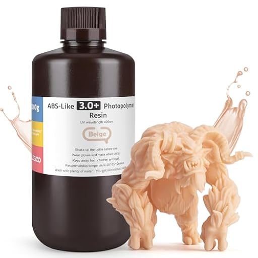 ELEGOO Resina ABS-Like 3.0 Plus 3.0+, Resina para Impresora 3D con Alta Dureza y Tenacidad, Resina Fotopolímera de Curado Rápido UV 405nm, Resina 3D para Impresión 3D LCD/DLP, Beige 1000G | Ya disponible en tu tienda friki favorita! En mundofriki.es!