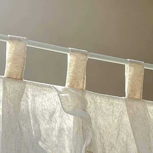 Mengersi Linen Canopy Bed Curtains,Bed Canopy Curtains Bed Drapes Sheer Curtains For Bedroom Decor (Ivory, Queen) #TOP5