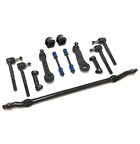 13 Pc Front Steering & Suspension Kit Center Link With Idler & Pitman Arms Tie Rod Ends Adjusting Sleeves Ball Joints Sway Bar Frame Bushings 31.75Mm (1.25 Inch) #TOP16