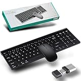 【Contenu de la livraison, assurance qualité】Les touches du clavier sont plates fines et élégantes. Ce design vous permet d’économiser de l’espace sur votre bureau. Liste des colis : clavier, souris, récepteur USB, manuel. La période de garantie est de 12 mois. Si vous avez des questions, veuillez contacter le service client du vendeur.