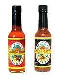 Daves Gourmet Scorpion Pepper Hot Sauce, 5 oz & Ghost Pepper Jolokia Hot Sauce 5 oz (Variety Pack)