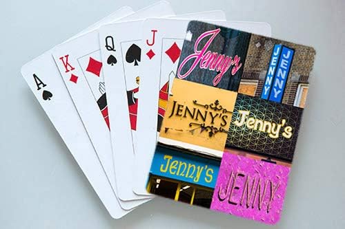JENNY Personalized Playing Cards featuring photos of actual signs
