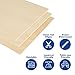 CRAFTIFF Plywood Board Basswood Sheets 1/8 inch, Thin Natural Unfinished Wood for Crafts, Hobby and Model Making – 3mm Pack (3pcs (300x200mm))