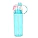 Borraccia per nebulizzazione Bottiglia per sport con design unico di blocco della foschia Promemoria per bere per sport all'aria aperta Idratazione e raffreddamento 20 oz Blu
