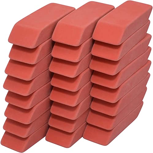Gommes roses en lot de 24 fournitures scolaires pour trousse de bureau