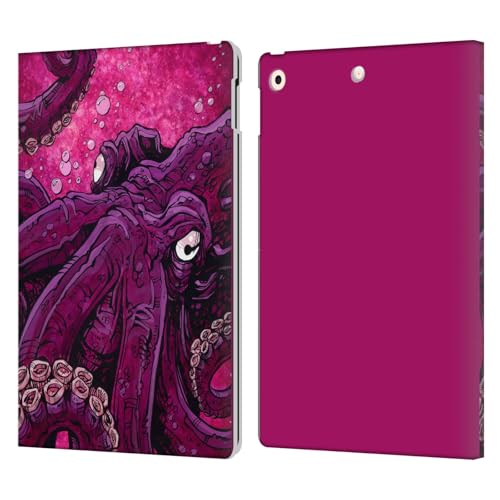 Étui portefeuille iPad 10.2 compatible Apple par Head Case Designs motif poulpe calamar grunge