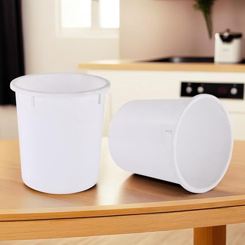 Image of Heart Home Pack of 2 Open-Top 5 Liters Dustbin for Bedroom, Bathroom & Kitchen | Durable & Portable Garbage Bin for Daily Household Use | Dustbin for Office /Small Spaces | White
