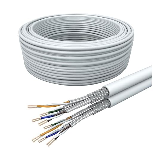 Draka Netzwerkkabel Verlegekabel LAN Kabel 100m Cat 7 Duplex S/FTP PiMF LSZH Halogenfrei AWG 26/1 Optimiert für die Heimverkabelung Installationskabel Datenkabel PoE 100% Kupfer UCHome 10Gbit/s Weiß