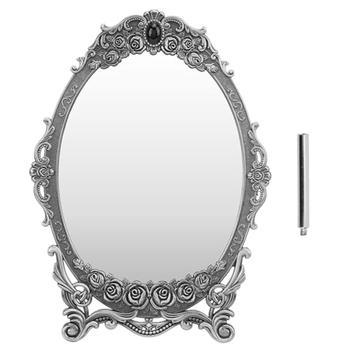 Espejo para maquillaje retro ovalado TOPINCN miniatura 1