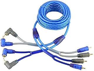 Quad Connector Triple Shield RCA Interconnect Cables Car Amp 17 FT.