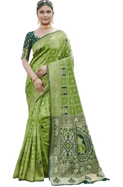 Elegant Green Banarasi Silk Saree with Zari Embroidery, Multicolour - Review, Price and Buying Guide