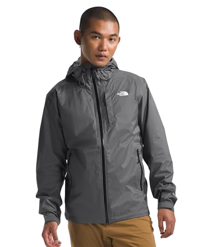 The North Face Men's Alta Vista Rain Jacket - Waterproof, Breathable, Weather Ready Hood, Zip Chest Pocket, Smoked Pearl-NPF, X-Large