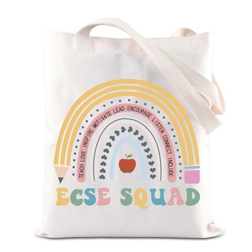 ENSIANTH ECSE Squad Tote Bag Early Childhood Special Education Gift Special Education Teacher Thank You Gift SPED Team Gift, Ecse Bag