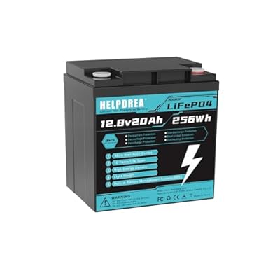 12.8V 20Ah LiFePO4 Lithium Battery, 6000+ Deep Cycle Rechargeable Battery with BMS for RV, Solar System Home Energy Storage,Home Alarm System,Emergency Lighting