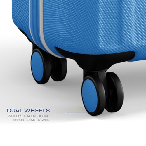 Image of Safari Large Ray Neo 8 Wheels 77cm size Check-in Trolley Bag, Hard Case Polycarbonate 360 Degree Wheeling Luggage for Men & Women, Travel Bag, Suitcase for Travel, Trolley Bags for Travel, Marina Blue