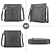 DOB SECHS Umhängetasche aus weichem PU-Leder für Damen, Klein Handtasche mit mehreren Taschen, Crossbody Bag Tasche Schultertasche mit verstellbarer Schultergurt, Grau