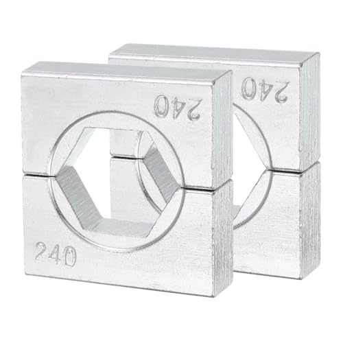 Image of sourcing map 2pcs Hydraulic Crimping Die 240mm 12 Ton Hexagon Crimper Replacement Dies for YQK-240/300 Electrical Wire Terminal Crimper Tool Steel Cable
