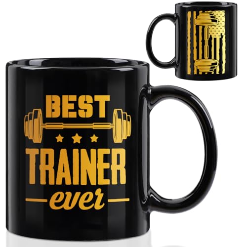Personal Trainer Gifts, 12oz Coffee Mugs, Best Trainer Ever Gift for Man Friends Coworkers, Best Trainers Gift, Appreciation Mug for Coaches, Best Trainers Ever Fitness Christmas birthday Gifts