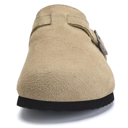 Image of Torotto Kids Clogs Cork Footbed Slippers Arch Support Potato Shoes with Adjustable Strap for Boys Girls