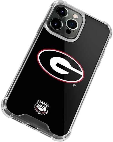 Skinit Clear Phone Case Compatible with iPhone 14 Pro Max - Officially Licensed University of Georgia Logo Design
