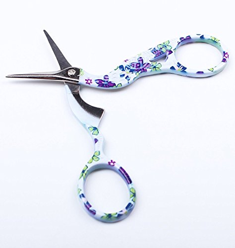 BIHRTC Vintage Plum Blossom Scissors and Classic Crane Design Sewing Scissors for Embroidery, Sewing, Craft, Art Work & Everyday Use - Pack of 2,1pc Per Design - Thumbnail 3