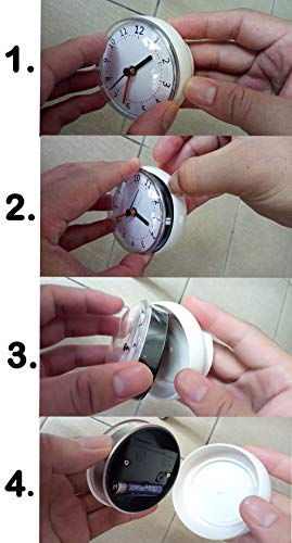 Lxszrph Mini Shower Clock Waterproof Ip24 Wall Clock Suction Cup Bathroom Clock Acrylic Face Suction Clock For Shower Washroom Kitchen (1Pc) #TOP3
