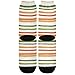 Orange Green Stripe Pattern Fashion soft crew socks running unisex-adult wicking mens black crew socks (2-Pair)