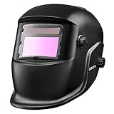 URCERI Careta Soldar, Oscurecimiento Automático, 4 sensores, 4/5-9/9-13 Rango de Sombra, 100 * 56 Campo de visión, Careta de soldar automática para Aplicaciones de TIG MIG, MMA