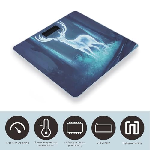 Báscula digital para cuerpo con vidrio templado y pantalla LCD miniatura 3