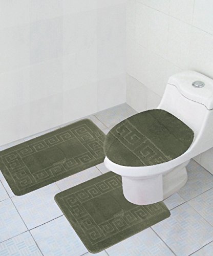 WPM WORLD PRODUCTS MART 3 Piece Bath Rug Set Pattern Bathroom Rug (20