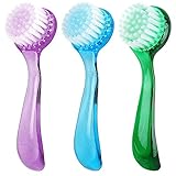 Facial Cleansing Brush 3 Pack, ooloveminso Manual Face Brush Soft Bristle Face Scrubber Exfoliating