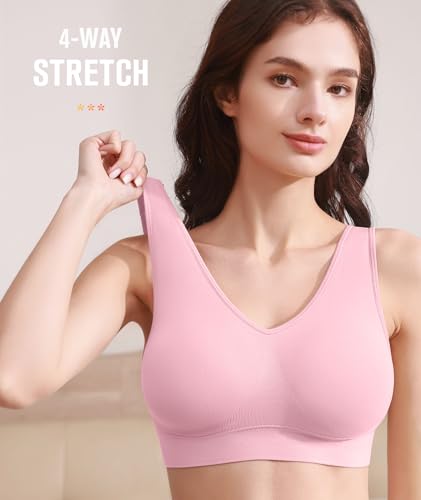 Image of BESTENA Comfort Bra, Seamless Removable Pads Sleep Bras, Yoga Bra, Sports Bras for Women
