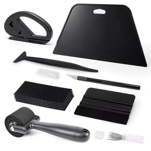 EHDIS Wallpaper Smoothing Tool Kit with Sponge Seam Roller, Vinyl Squeegee,Cutting Tool for Peel and Stick on Contact Paper,Window Tint Film,Decal,Graphics Installation by EHDIS - Used condition - US$18.99