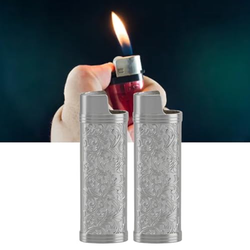 Capa de Suporte para Isqueiro de Metal Vintage, Capa para Mini Isqueiro Bic J5 Cor Dourada, Construç