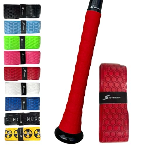 Stinger Premium Polymer Bat Grip (Baseball and Softball) - Red