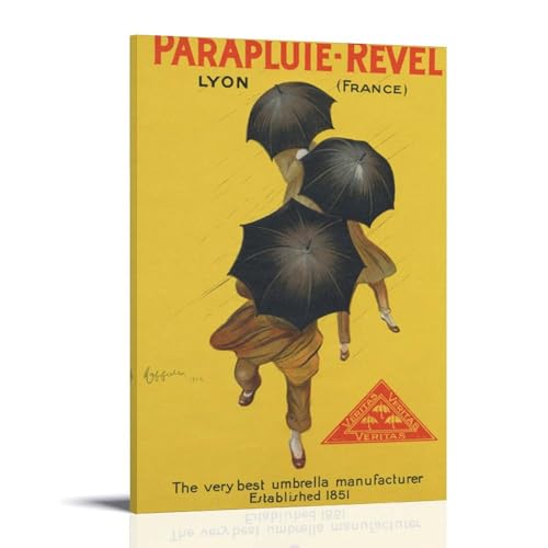 YYUEQIL Leonetto Cappiello Prints Parapluie Revel - Lienzo decorativo para pared, impresión de pared, marco de fotos para el hogar, decoración moderna, 60 x 90 cm