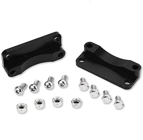HTTMT H1725- Black Front Fender Relocator Kit Compatible with 2003-2013 Harley Touring FLHT FLHR Road King