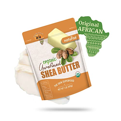 Naturise - African Shea Butter Raw Organic, Pure Shea Butter Raw Organic For Skin And Hair, Shea African Butter Skin Moisturizer, Raw Shea Butter Without Artificial Fillers & Gmos, 1 Lb #TOP7
