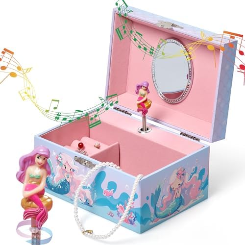 Jewelkeeper Girls Musical Jewelry Box, Mermaid Style