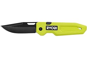 Ryobi 3-Inch Folding Pocket Knife, One-Handed Opening/Closing