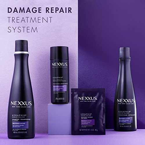 Nexxus Keraphix Shampoo For Damaged Hair Keraphix With Proteinfusion Silicone-Free With Keratin Protein And Black Rice 13.5 Oz #TOP4