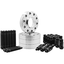 4 PC 5x100 5x112 MM Hub Centric Wheel Spacers 25 MM & 30 MM + Stud Conversion Kit W/Black Racing Lugs | Compatible with Audi TT A3 A4 A6 A8 S4 S6 S8 Volkswagen Jetta Golf GTI R32 EOS CC Passat