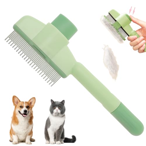 Spazzola per Gatti, Spazzola Fulmina per il Pelo, Pettine Gatto per Cani, Spazzola Gatto, Pettine per Gatti, Pettine Antipulci Autopulente per Animali Domestici, Pettini per Animali Domestici