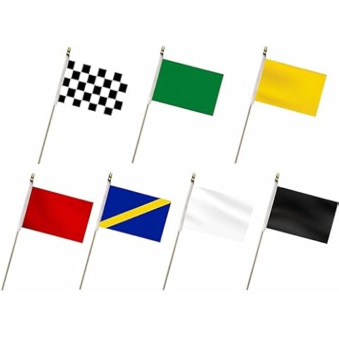 LUSEOAN 20 Pack Mini Racing Flags Set Cover