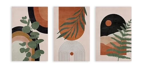 Peintures murales boho désert jungle feuille de palmier pour maison et décoration moderne sans cadre